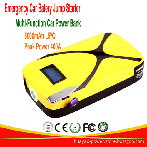 8000mAh Portable Mini Car Jump Starter with CE/RoHS/FCC/ISO9001 Certificate
